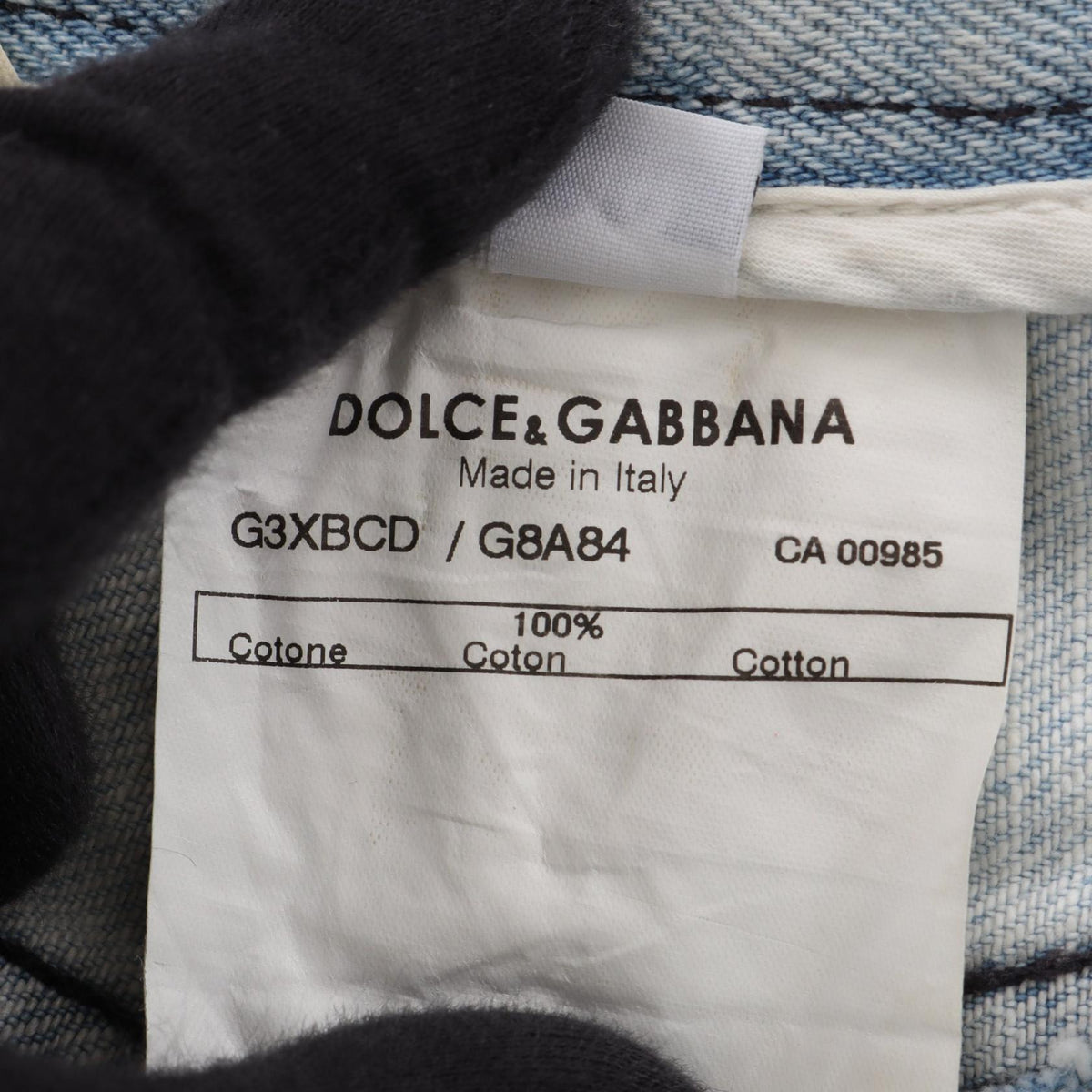 ドルチェアンドガッバーナ ダメージ加工 デニムパンツ ブルー系 ボトムス DOLCE & GABBANA
