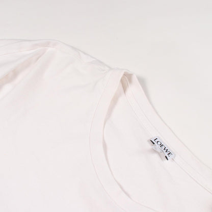 ロエベ アナグラム刺繍 半袖Tシャツ ホワイト系 トップス LOEWE