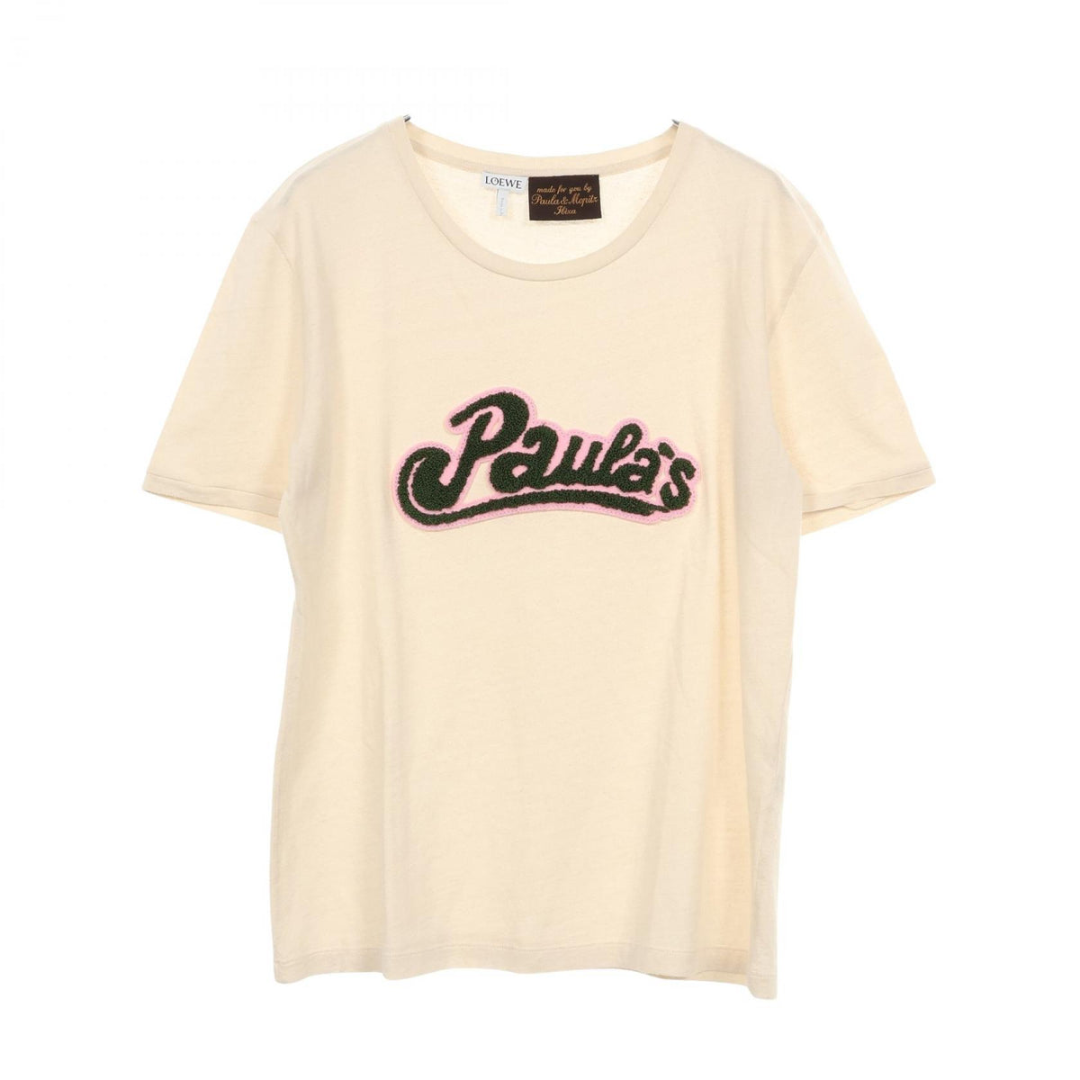 ロエベ ロゴパッチ 半袖Tシャツ ベージュ系 トップス LOEWE