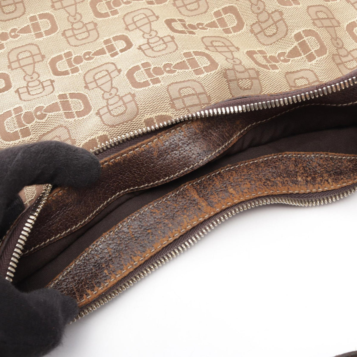 グッチ ホースビット ショルダーバッグ ベージュ系 ブラウン系 バッグ GUCCI