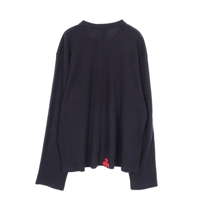 クロムハーツ Y NOT クロスパッチ ヘンリーネック サーマル 長袖Tシャツ ネイビー系 トップス CHROME HEARTS