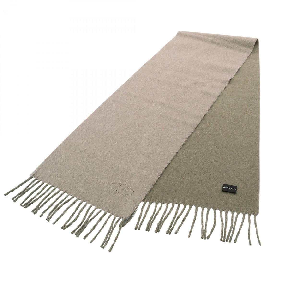エルメス エヴリン マフラー ベージュ系 カーキ系 財布・小物 HERMES