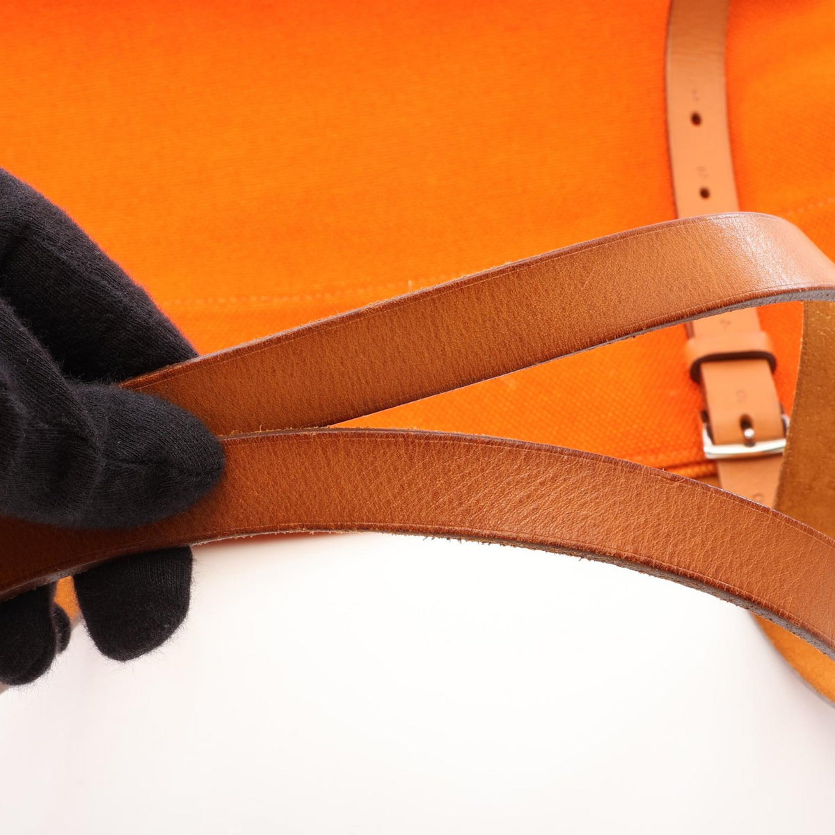 エルメス エトリヴィエール エラン トートバッグ オレンジ系 ベージュ系 トワルゴエラン バッグ HERMES