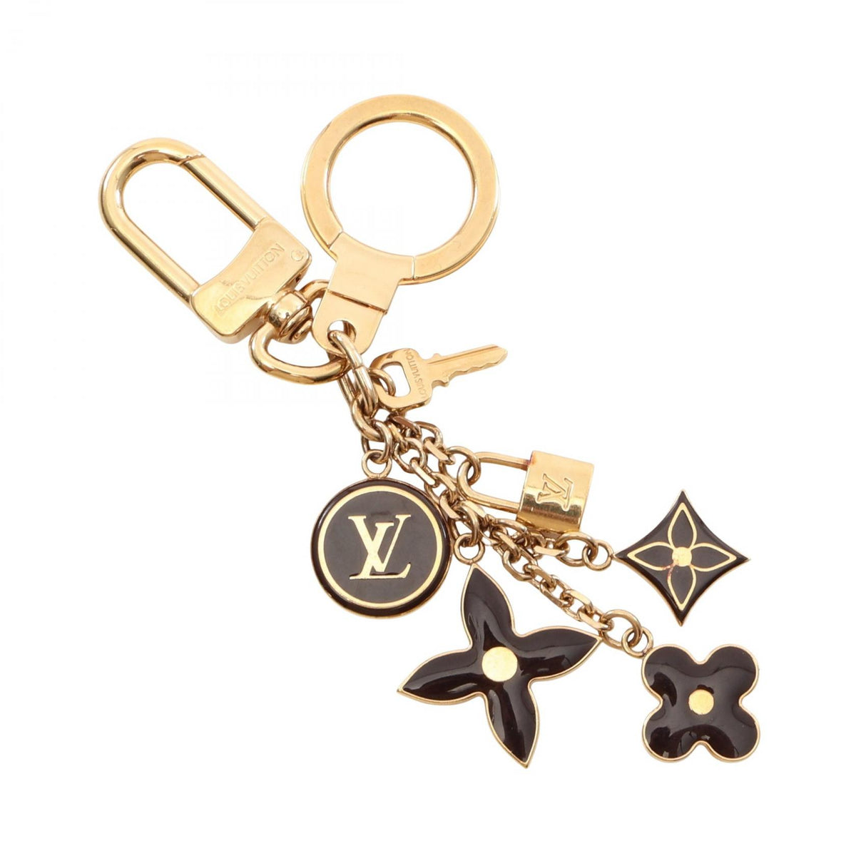 ルイ・ヴィトン ポルトクレ パンピーユ キーホルダー ゴールド系 ブラウン系 財布・小物 LOUIS VUITTON