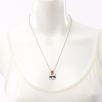 エルメス EILEEN アイリーン ネックレス シルバー系 レッド系