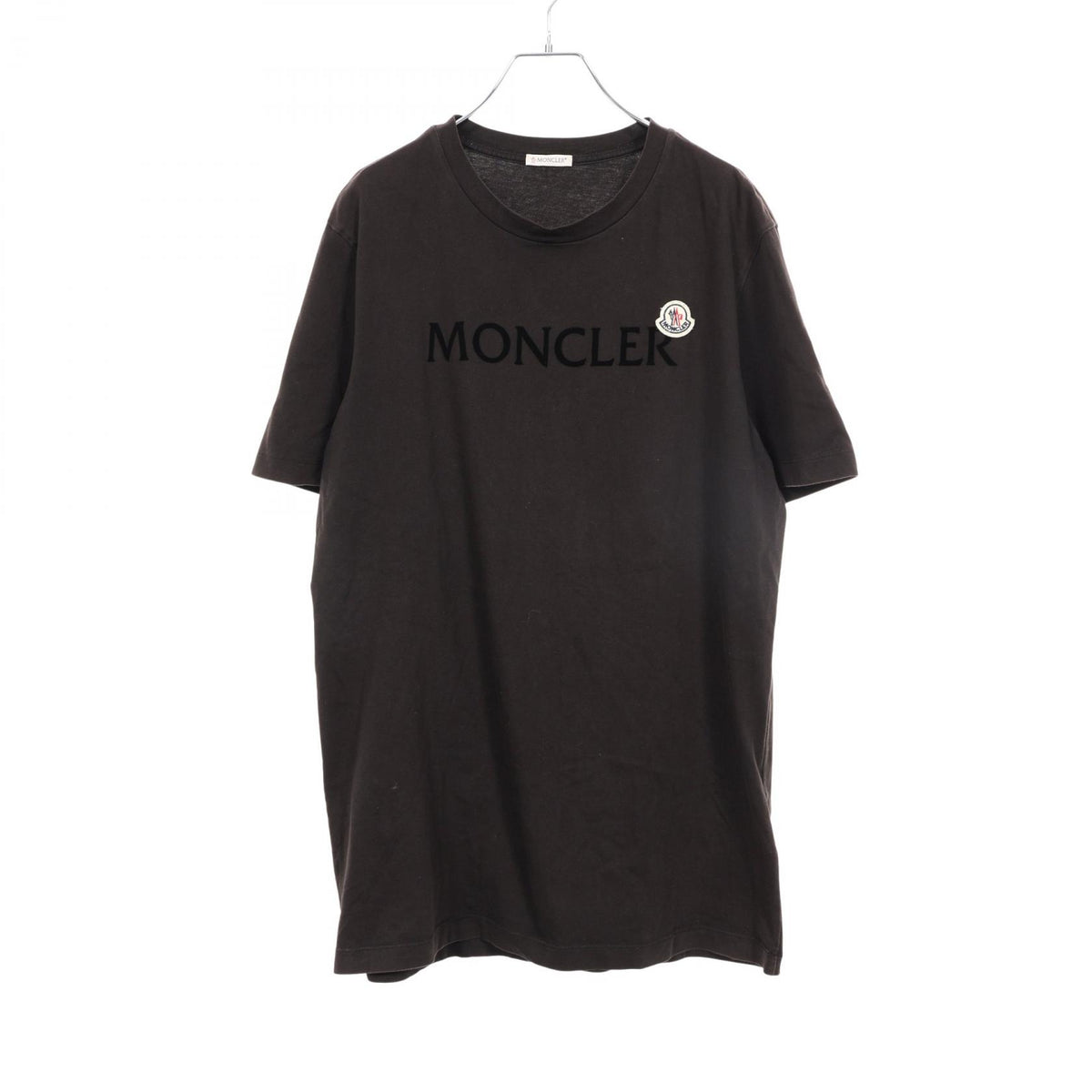 モンクレール ロゴ クルーネック 半袖Tシャツ ブラック系 トップス MONCLER