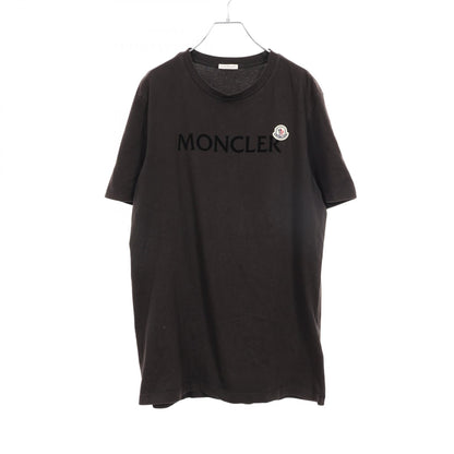 モンクレール ロゴ クルーネック 半袖Tシャツ ブラック系 トップス MONCLER