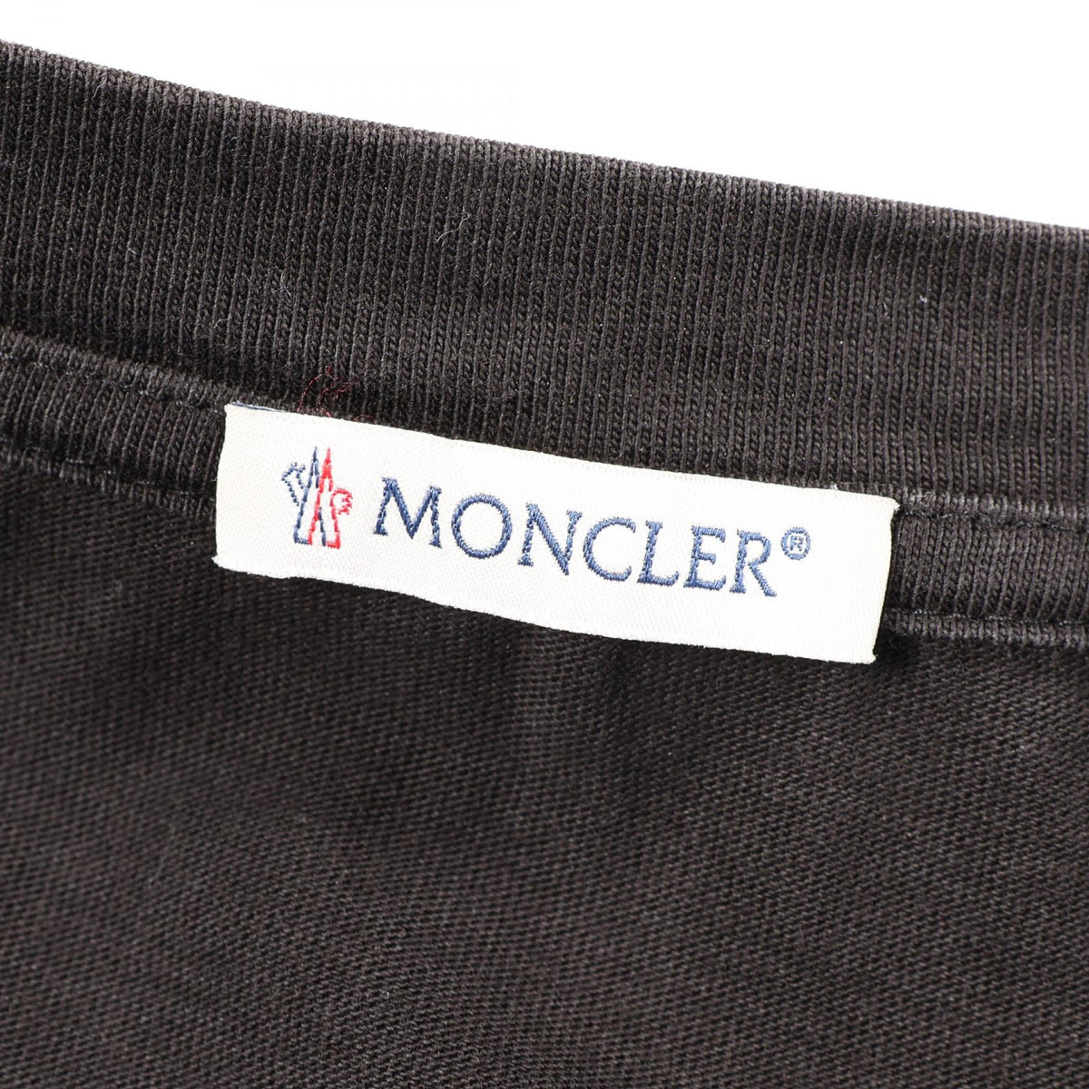モンクレール ロゴ クルーネック 半袖Tシャツ ブラック系 トップス MONCLER