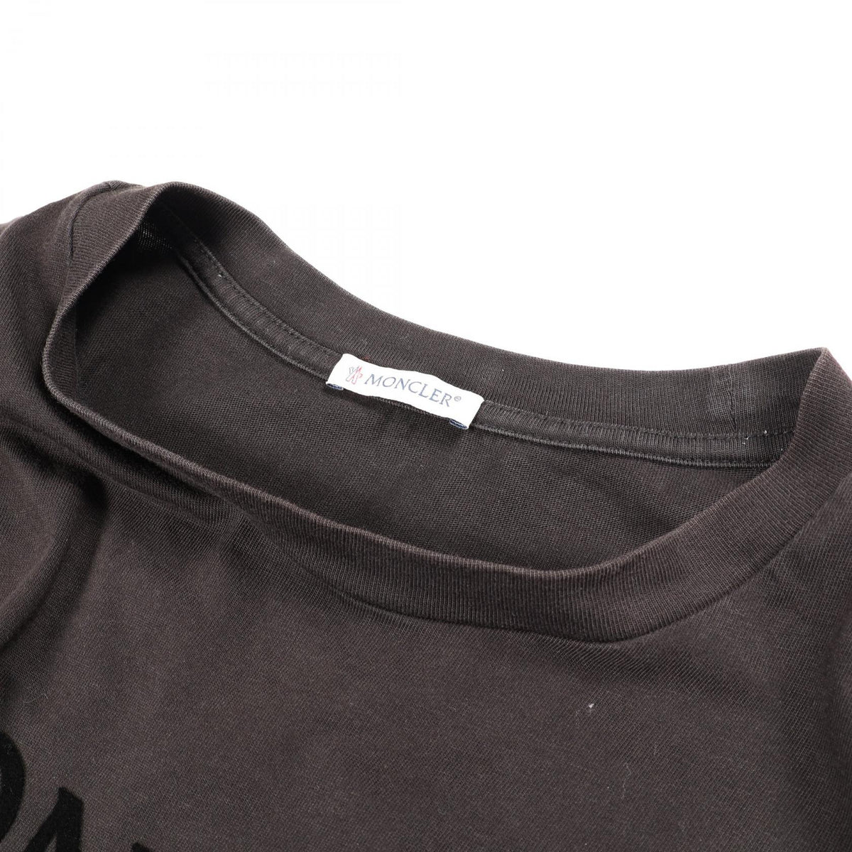 モンクレール ロゴ クルーネック 半袖Tシャツ ブラック系 トップス MONCLER