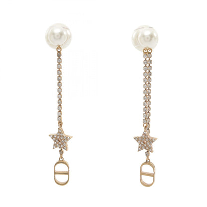 ディオール トライバル CDロゴ ピアス ゴールド系 ホワイト系 クリア系 アクセサリー DIOR