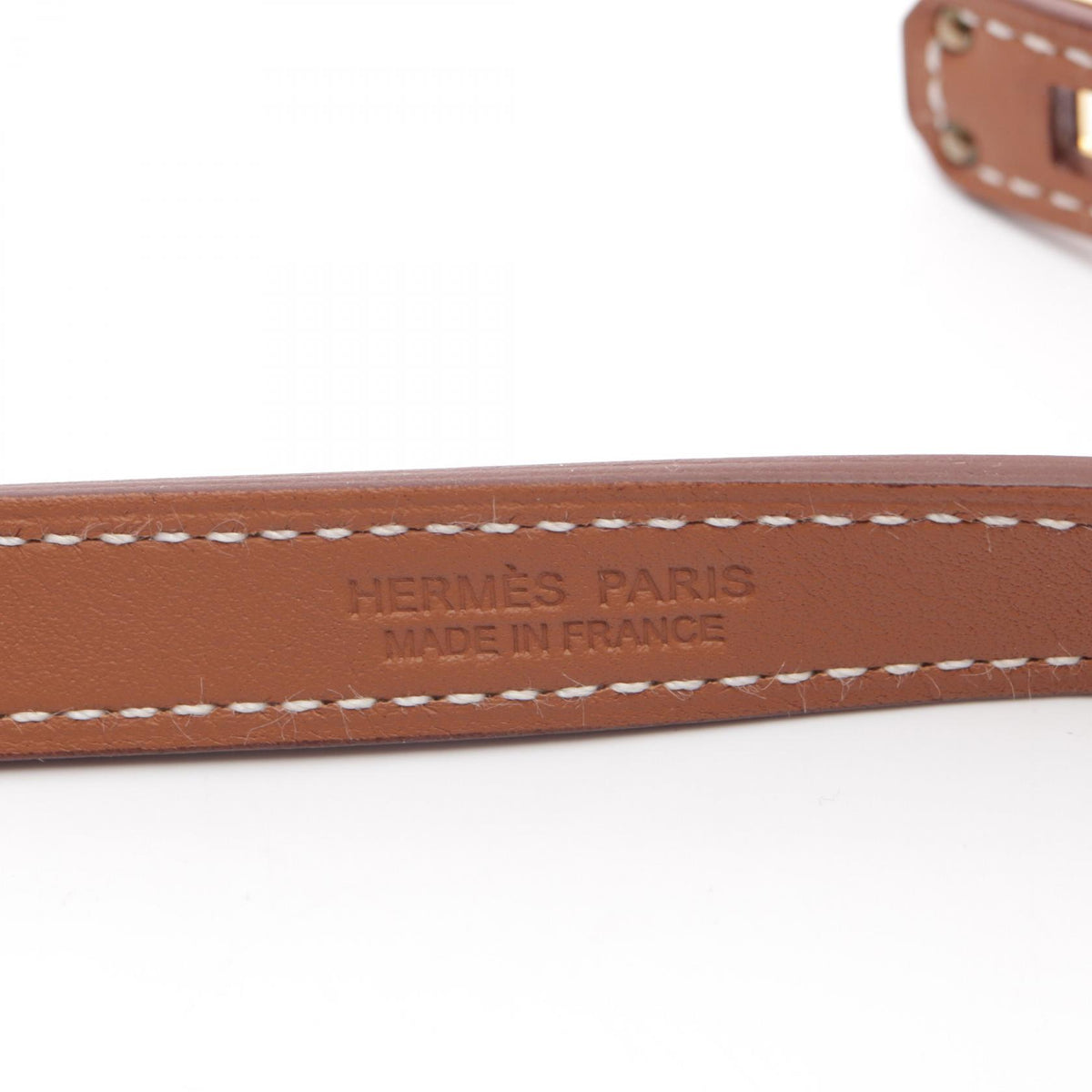 エルメス ケリー ゴールド W刻印 ネックレス ブラウン系 シルバー系 ヴォースイフト アクセサリー HERMES