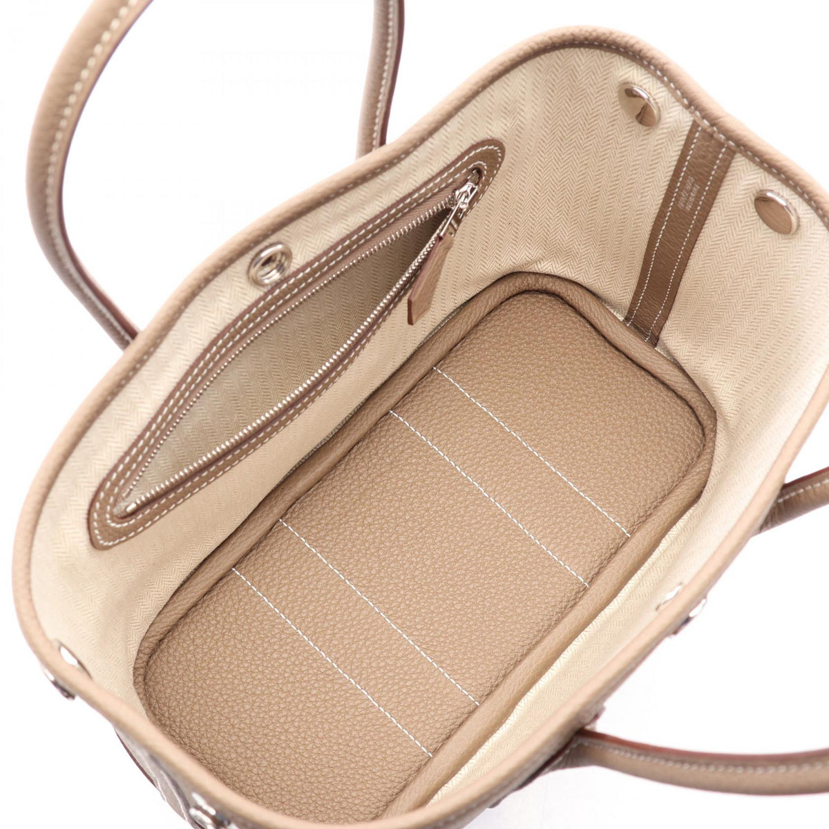 エルメス ネオガーデン23 エトゥープ ハンドバッグ グレー系 ネゴンダ バッグ HERMES