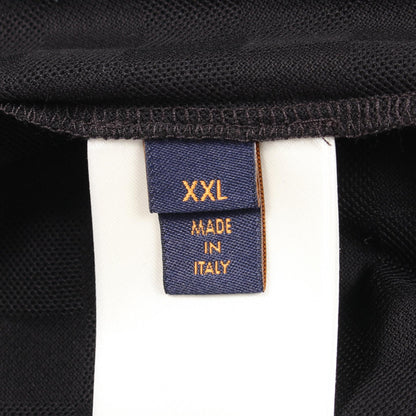ルイ・ヴィトン ダミエ ロゴ刺繍 半袖Tシャツ ブラック系 トップス LOUIS VUITTON