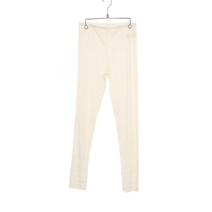 プリーツプリーズ リブ フリンジ レギンス パンツ ホワイト系 ボトムス PLEATS PLEASE