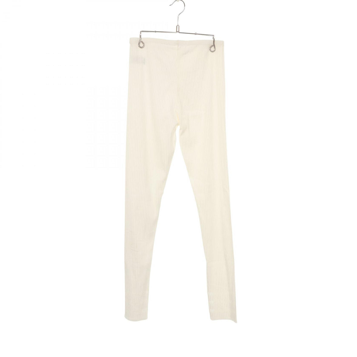 プリーツプリーズ リブ フリンジ レギンス パンツ ホワイト系 ボトムス PLEATS PLEASE