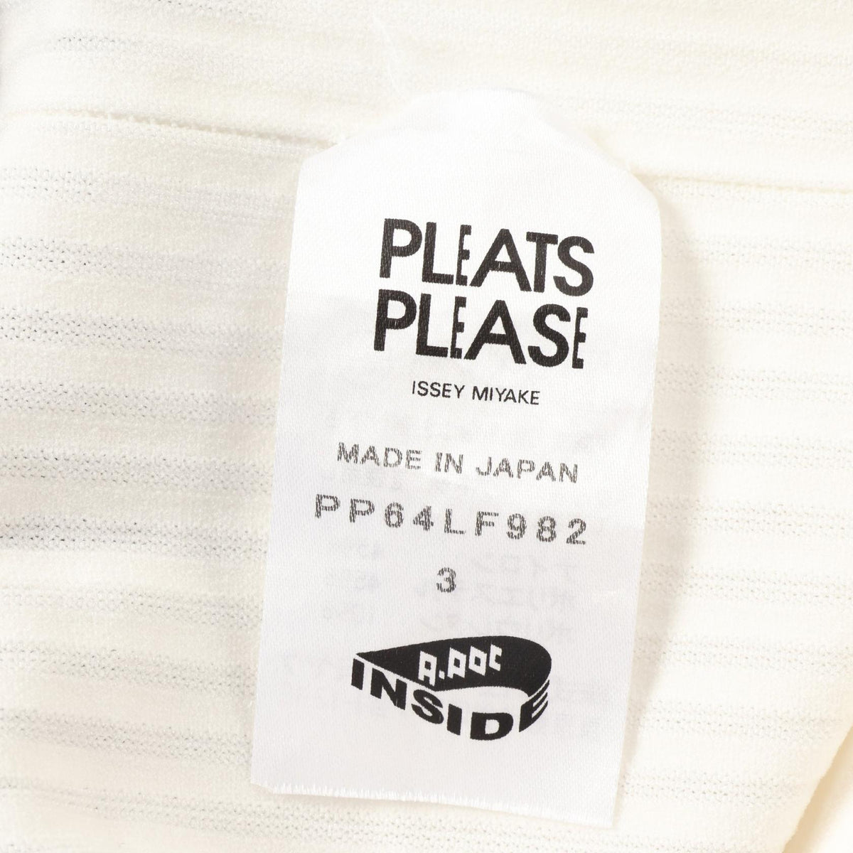 プリーツプリーズ リブ フリンジ レギンス パンツ ホワイト系 ボトムス PLEATS PLEASE