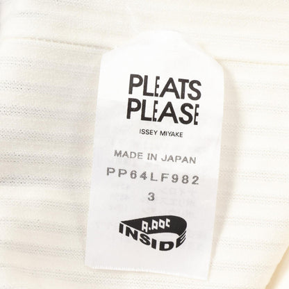 プリーツプリーズ リブ フリンジ レギンス パンツ ホワイト系 ボトムス PLEATS PLEASE