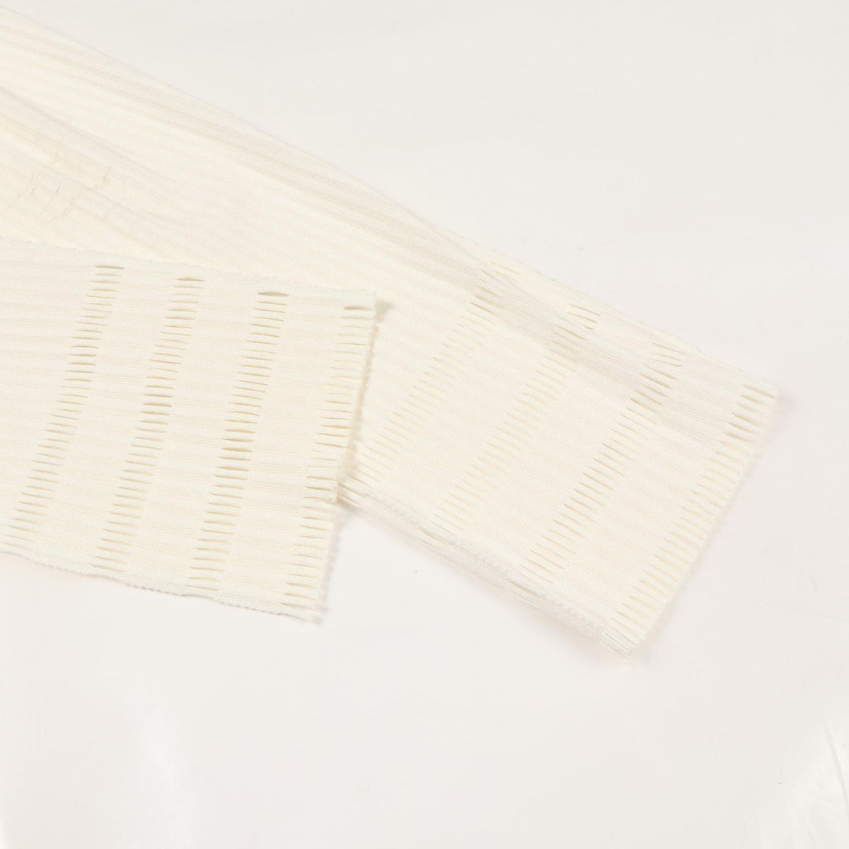 プリーツプリーズ リブ フリンジ レギンス パンツ ホワイト系 ボトムス PLEATS PLEASE