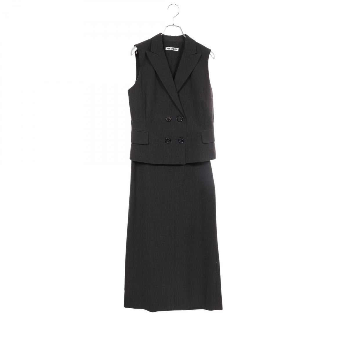 ジルサンダー ノースリーブジャケット セットアップ グレー系 スーツ JIL SANDER