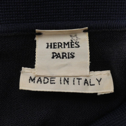 エルメス 襟付き ニット カーディガン ネイビー系 トップス HERMES
