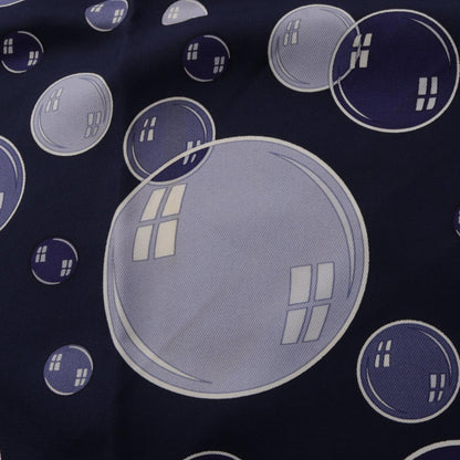 エルメス カレ90 bal de bulles スカーフ ネイビー系 ブルー系 シルク 財布・小物 HERMES