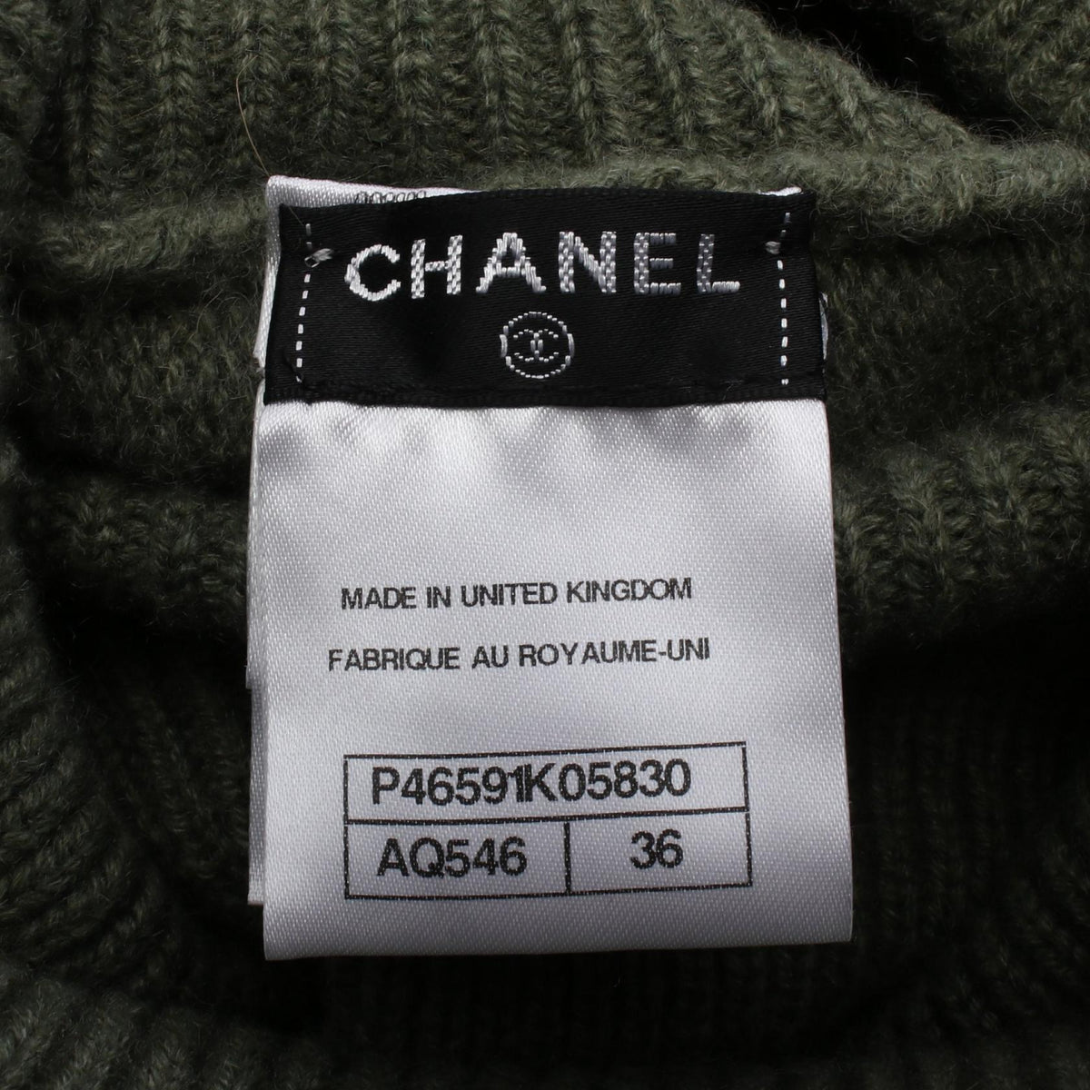 シャネル ハイネック ニット ポンチョ カーキ系 アウター CHANEL