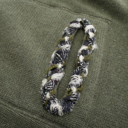 シャネル ハイネック ニット ポンチョ カーキ系 アウター CHANEL