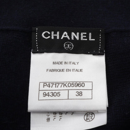 シャネル プリーツ ニット スカート ネイビー系 ボトムス CHANEL