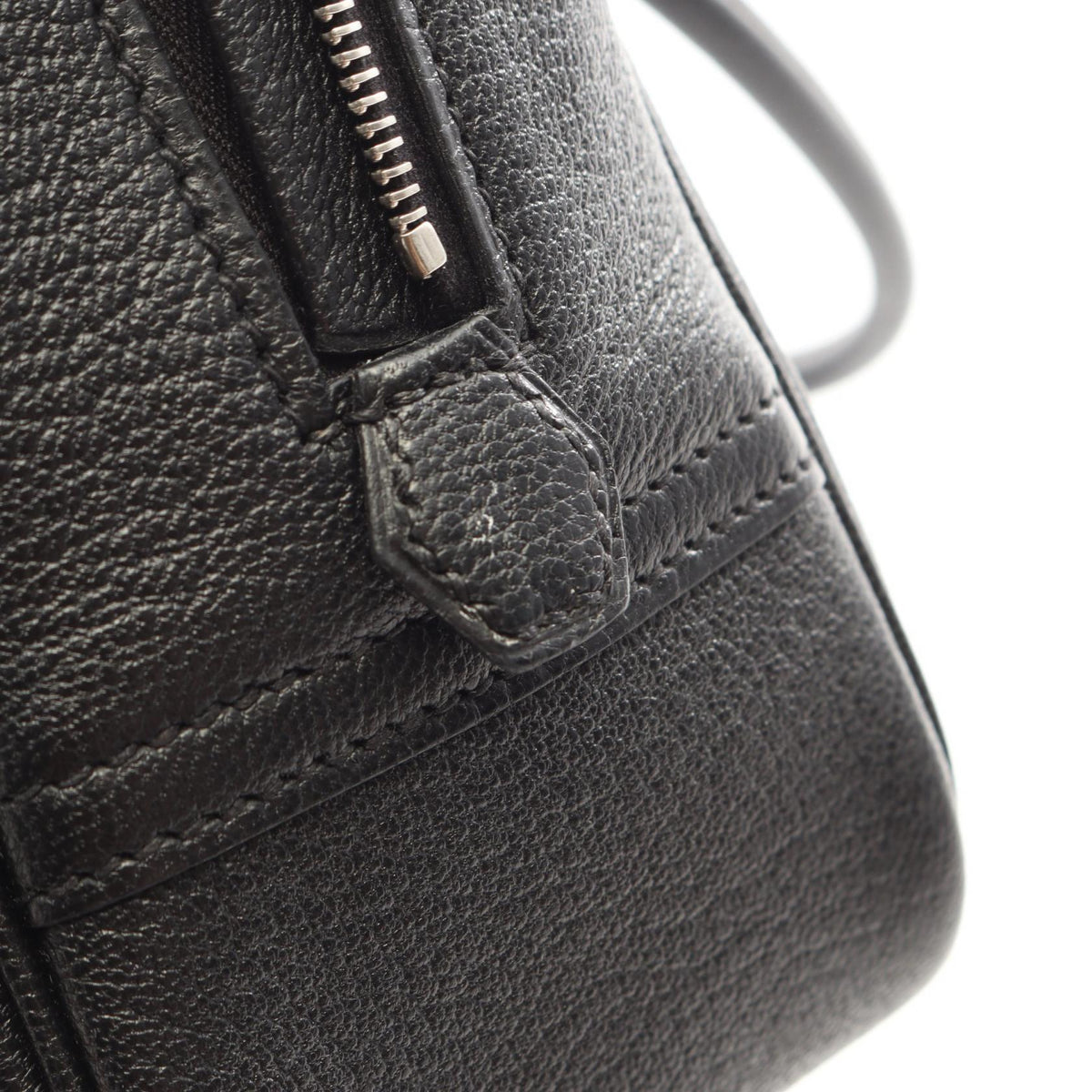 エルメス ミニプリュム20 ハンドバッグ ブラック系 シェーブル バッグ HERMES