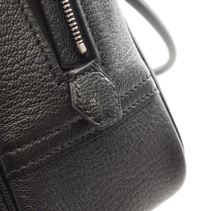 エルメス ミニプリュム20 ハンドバッグ ブラック系 シェーブル バッグ HERMES