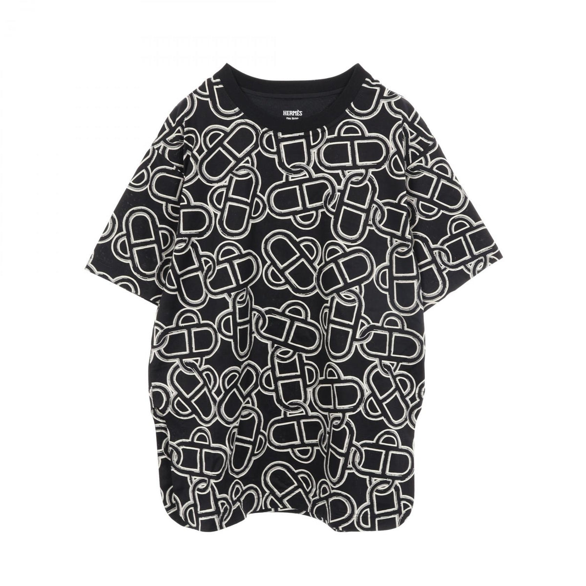 エルメス マキシ マイヨン エケストル 半袖Tシャツ ブラック系 ホワイト系 トップス HERMES