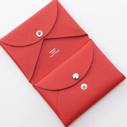 エルメス カルヴィデュオ ルージュラデュー コインケース レッド系 シェーブル 財布・小物 HERMES