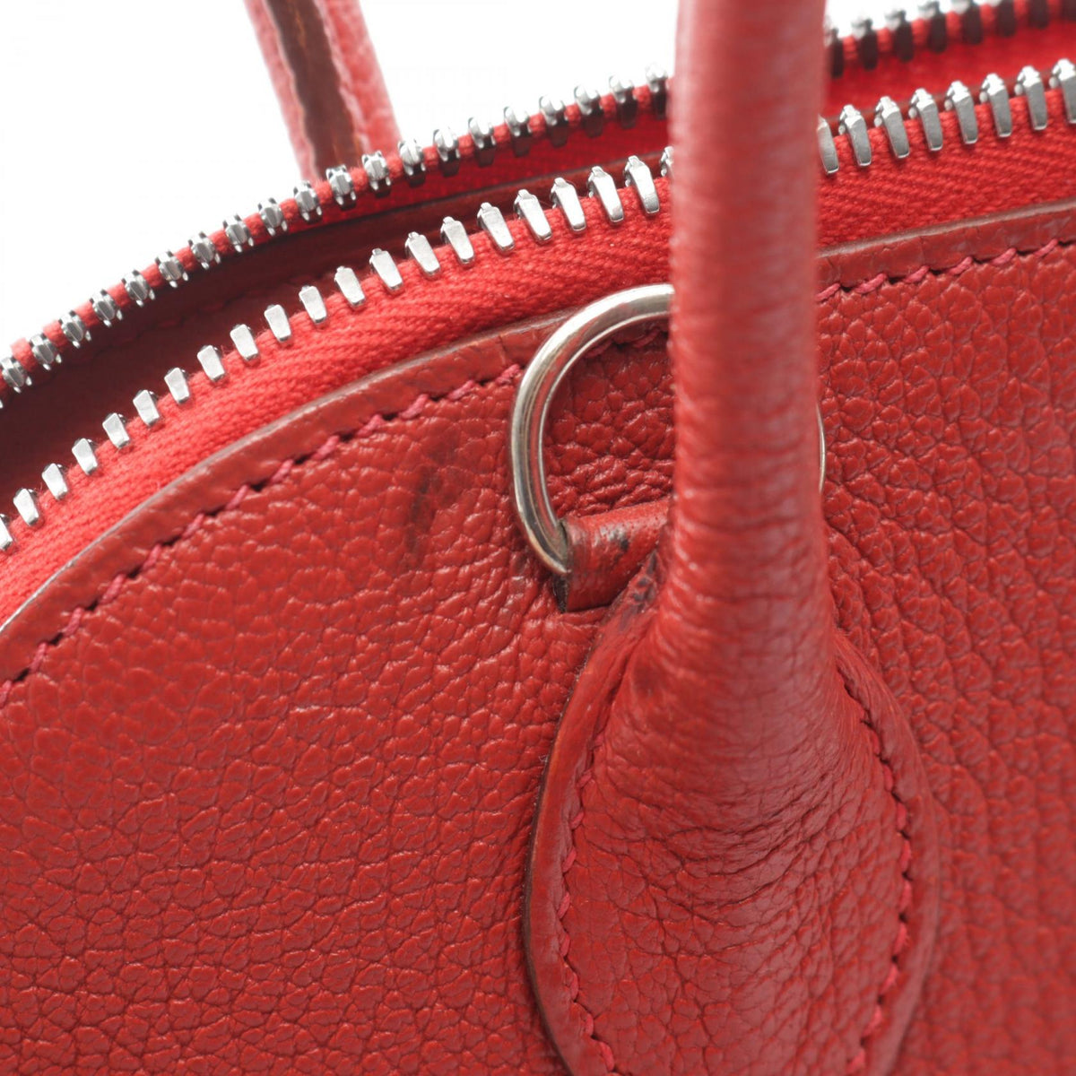 エルメス ボリード27 ルージュガランス 2WAY ハンドバッグ レッド系 シェーブル バッグ HERMES