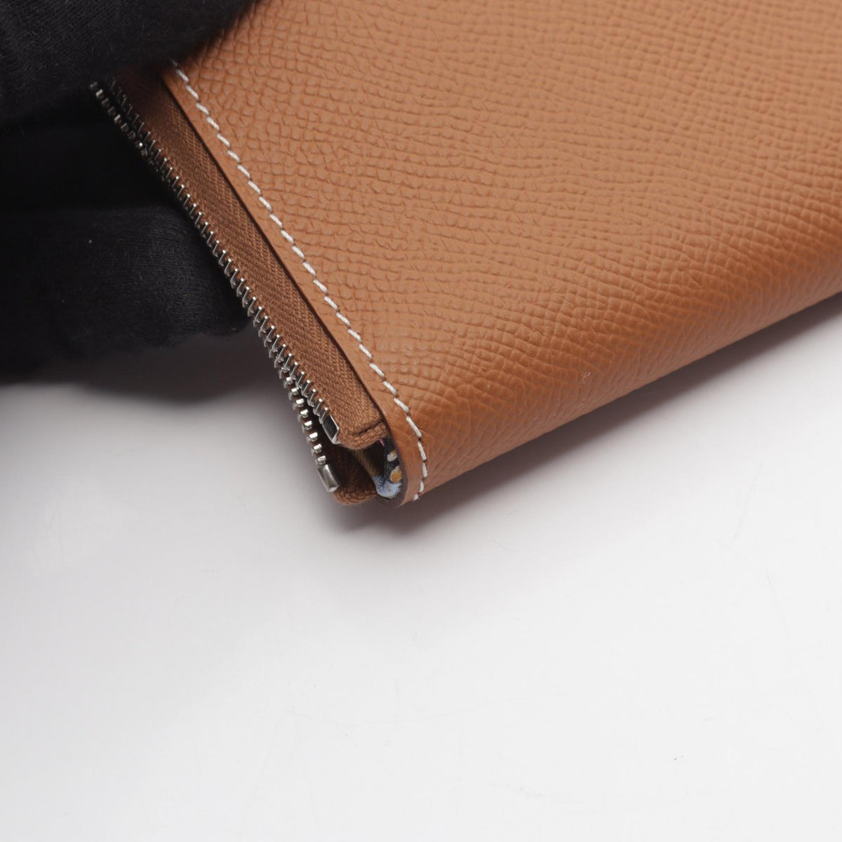 エルメス アザップコンパクト シルクイン ゴールド ラウンド財布 ブラウン系 ヴォーエプソン 財布・小物 HERMES