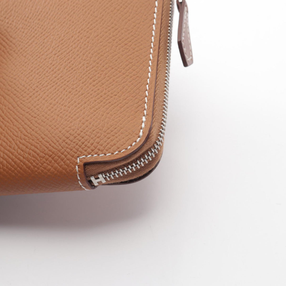 エルメス アザップコンパクト シルクイン ゴールド ラウンド財布 ブラウン系 ヴォーエプソン 財布・小物 HERMES