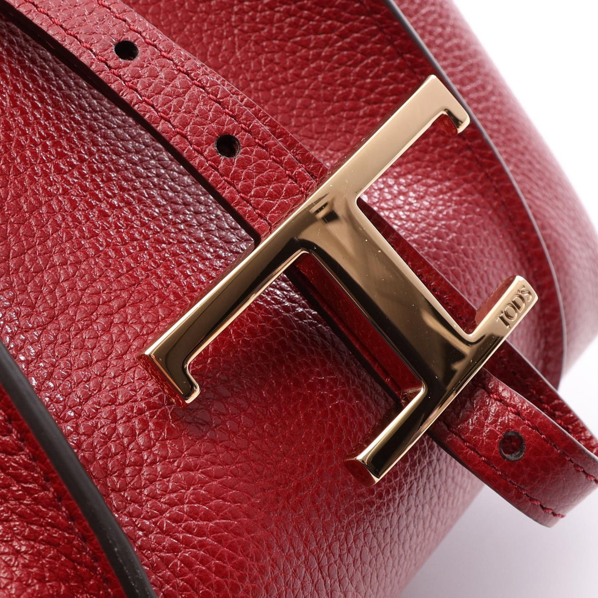 トッズ Tタイムレス ショッピングバッグ ミニ 2WAY ハンドバッグ レッド系 バッグ TOD'S