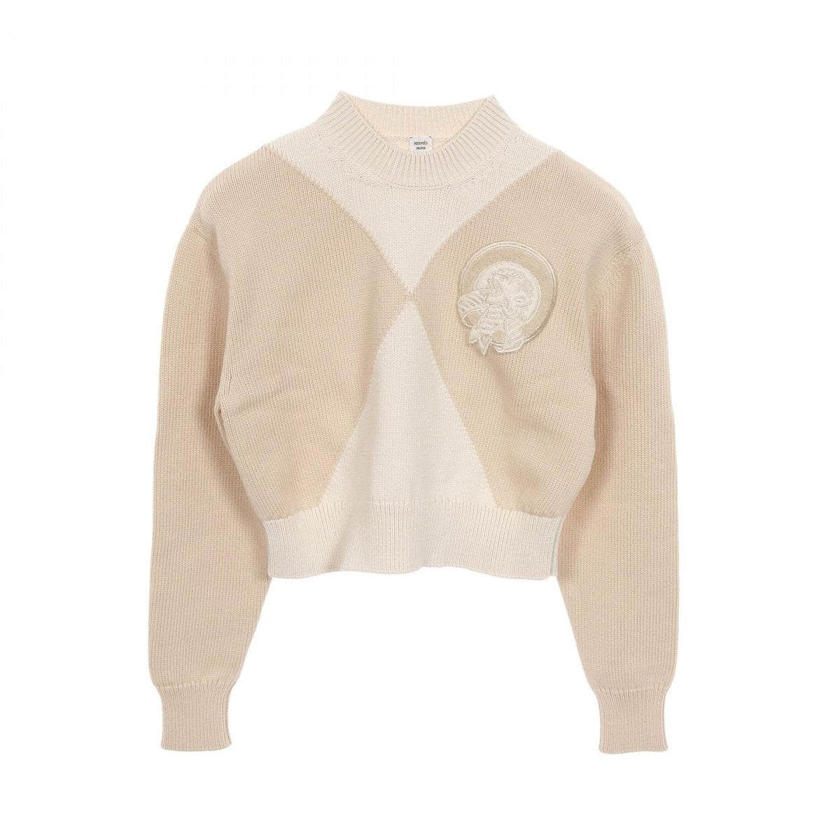 エルメス ニット ベージュ系 シルク トップス HERMES