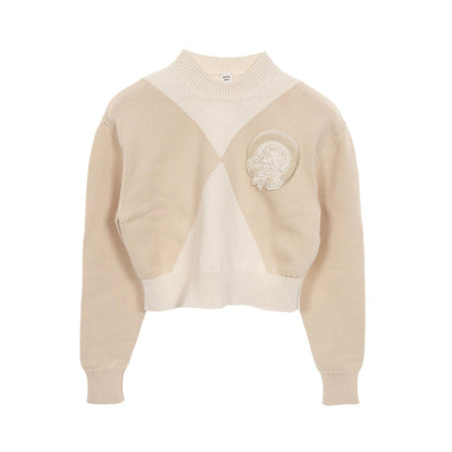 エルメス ニット ベージュ系 シルク トップス HERMES