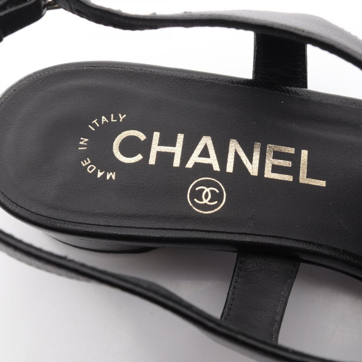 シャネル ココマーク リボン ミュール ブラック系 シューズ CHANEL