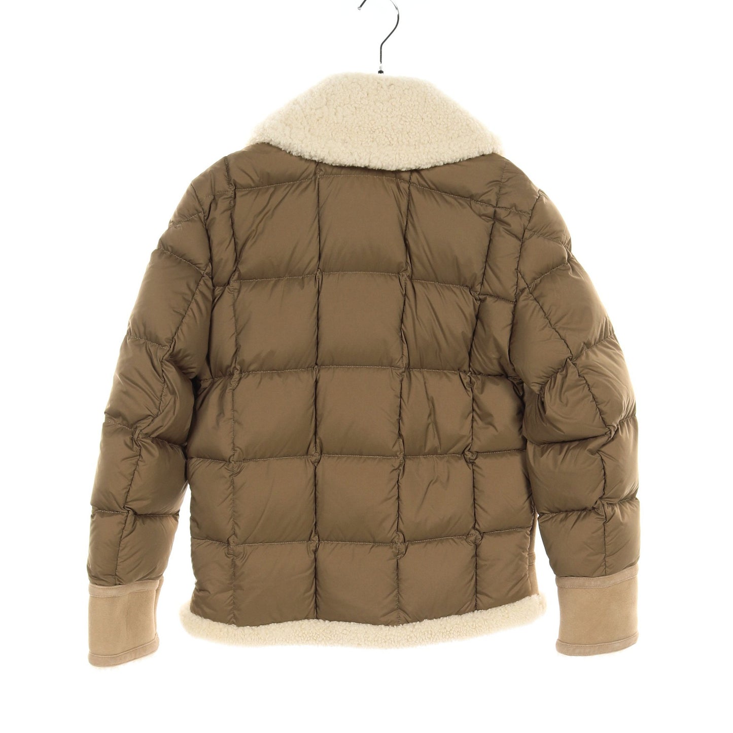 CURVAL ダウンジャケット ナイロン レザー ベージュ 切替 アウター MONCLER