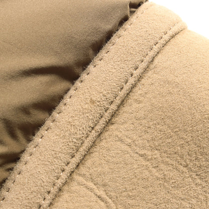 CURVAL ダウンジャケット ナイロン レザー ベージュ 切替 アウター MONCLER