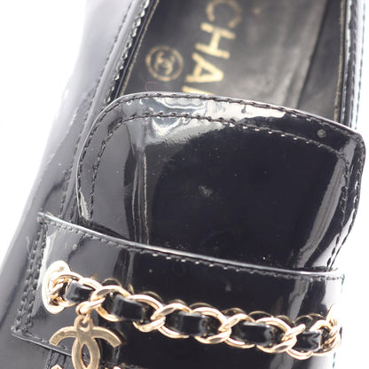 シャネル ココマーク チェーン ローファー ブラック系 シューズ CHANEL