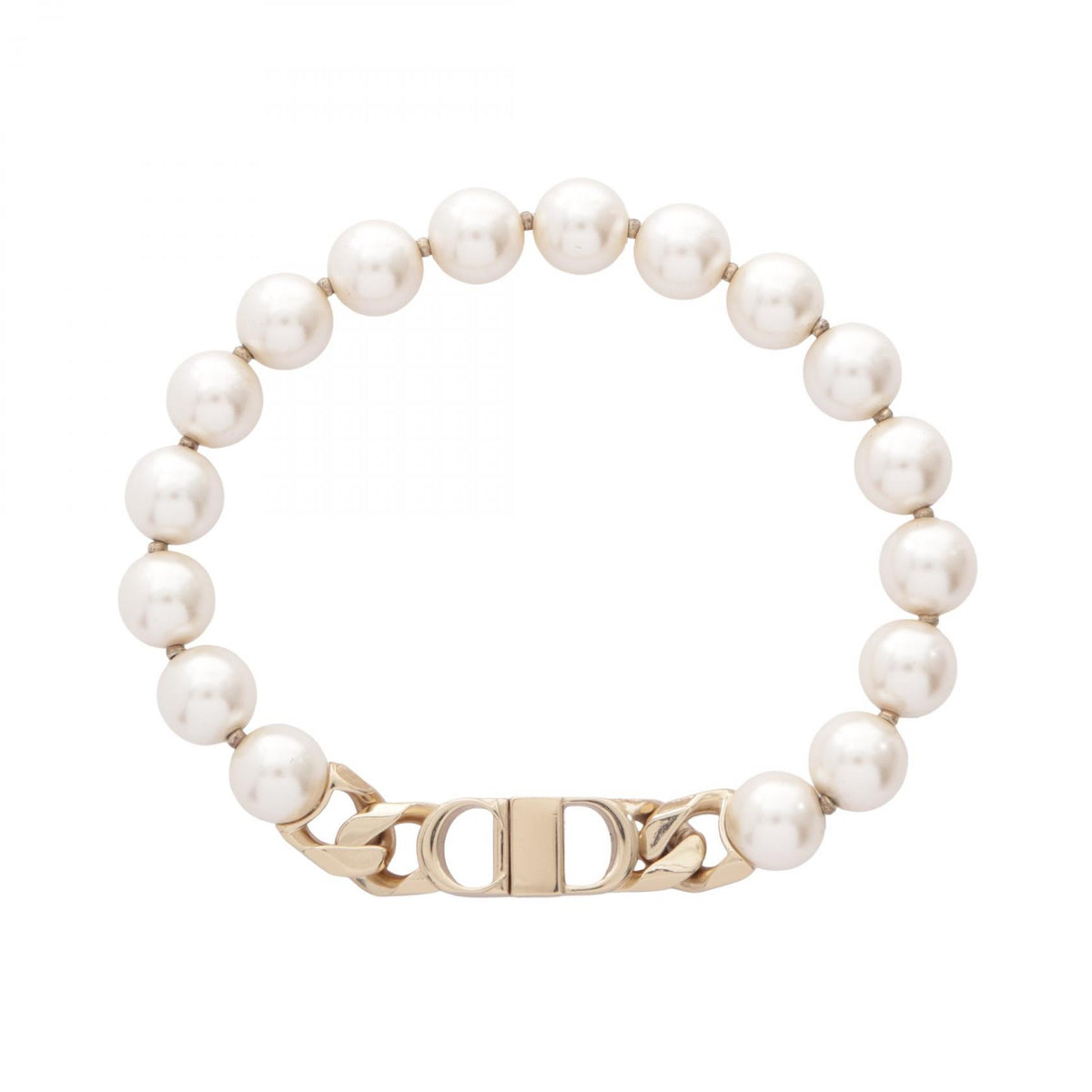 ディオール CDロゴ ブレスレット ゴールド系 ホワイト系 アクセサリー DIOR