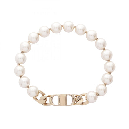 ディオール CDロゴ ブレスレット ゴールド系 ホワイト系 アクセサリー DIOR