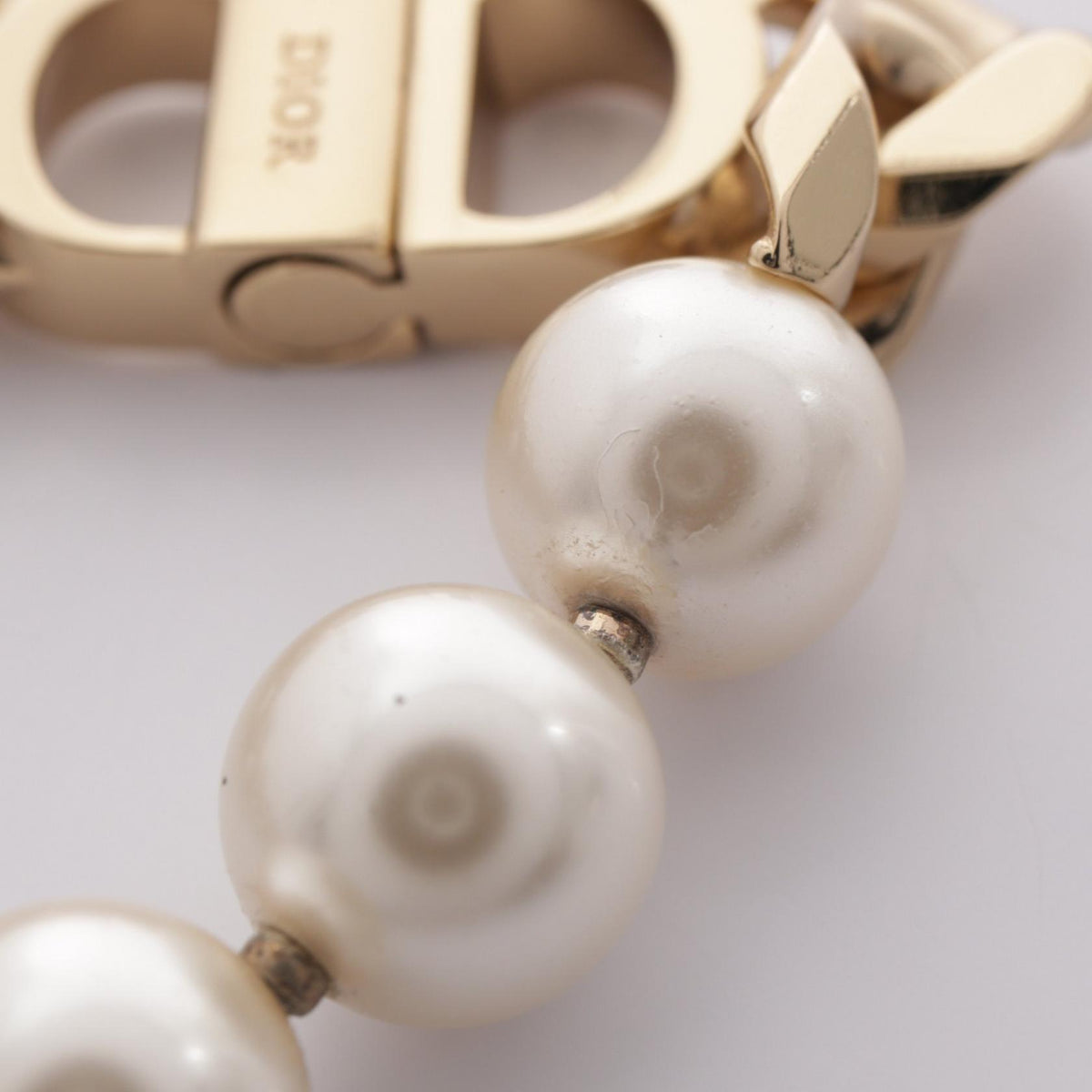 ディオール CDロゴ ブレスレット ゴールド系 ホワイト系 アクセサリー DIOR