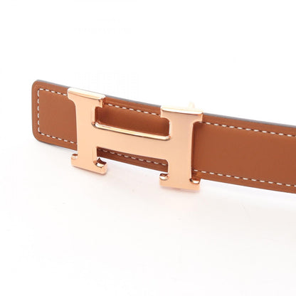 エルメス コンスタンス Hベルト リバーシブル ベルト ブラウン系 ホワイト系 ヴォーエプソン 財布・小物 HERMES