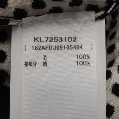 モスキーノ ドット チェーン柄 切替 ニット ブラック系 ホワイト系 トップス MOSCHINO
