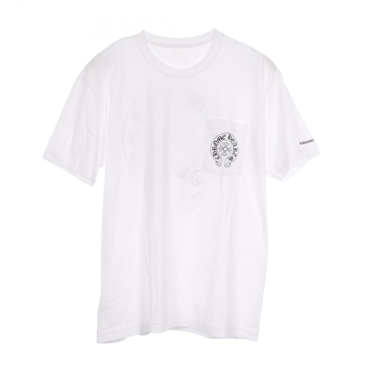 クロムハーツ ホースシュー ポケット 半袖Tシャツ ホワイト系 トップス CHROME HEARTS