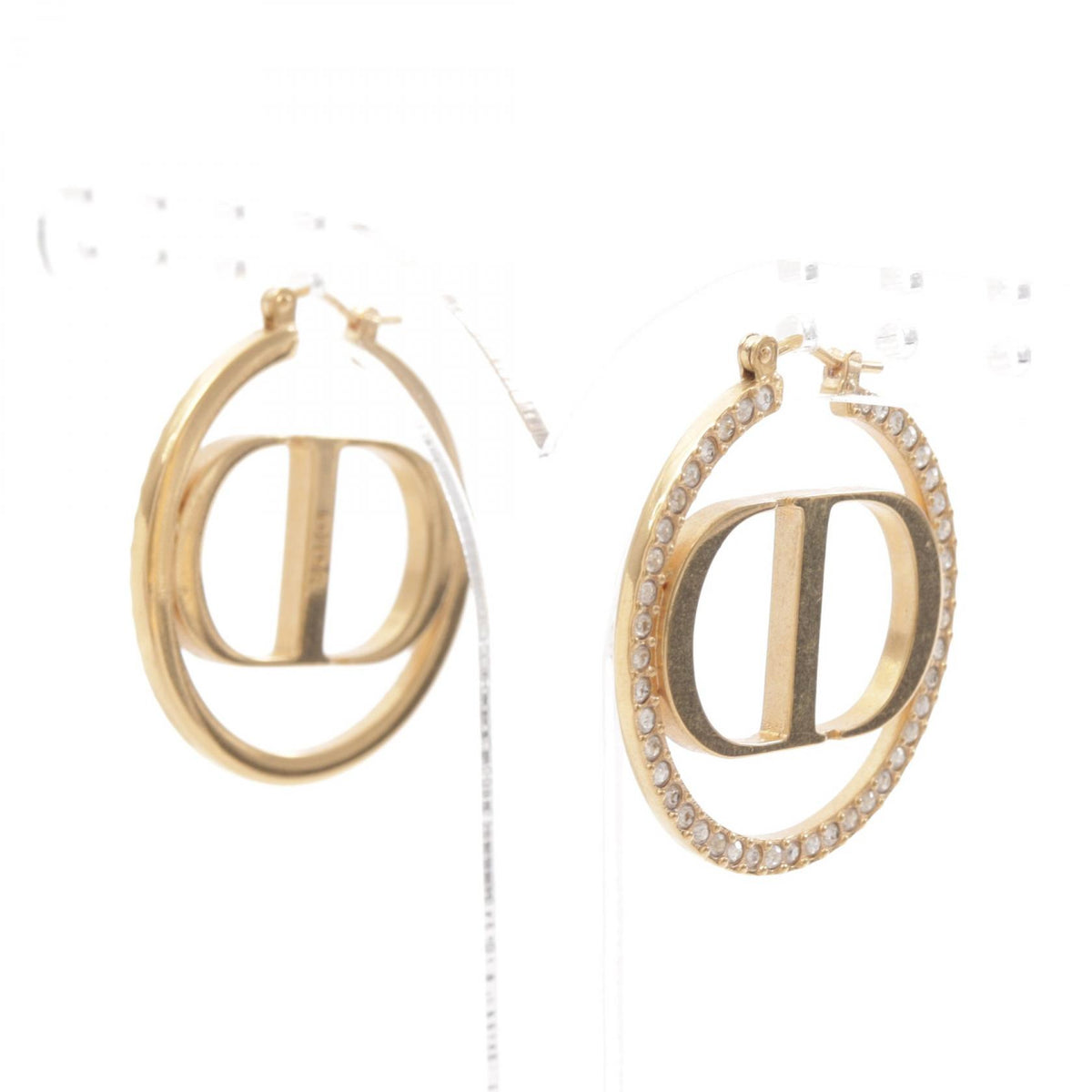 ディオール Petit CD サークル ピアス ゴールド系 クリア系 アクセサリー DIOR