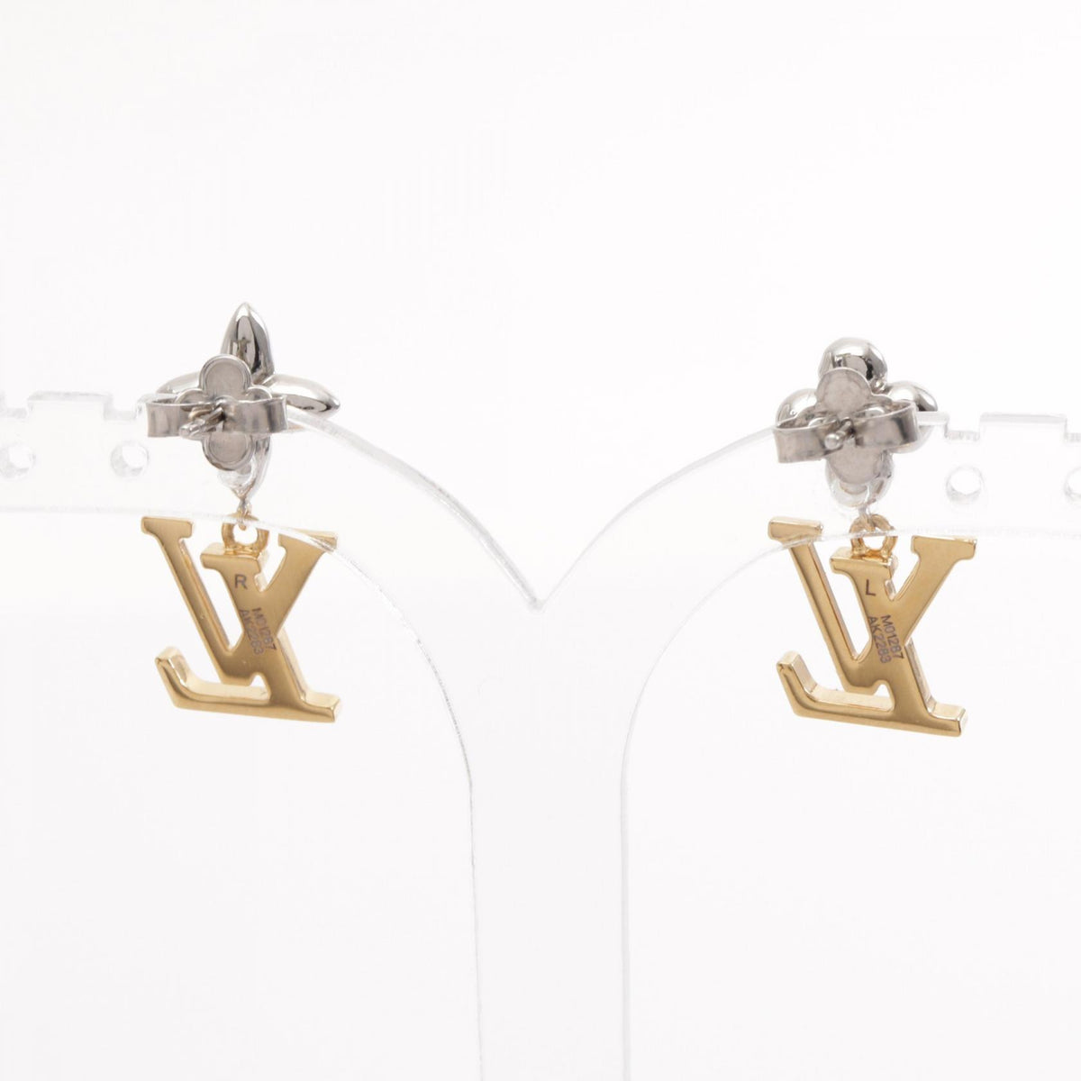 ルイ・ヴィトン ピアス パンダント LV アイコニック フラワー ピアス ゴールド系 シルバー系 シルバー アクセサリー LOUIS VUITTON